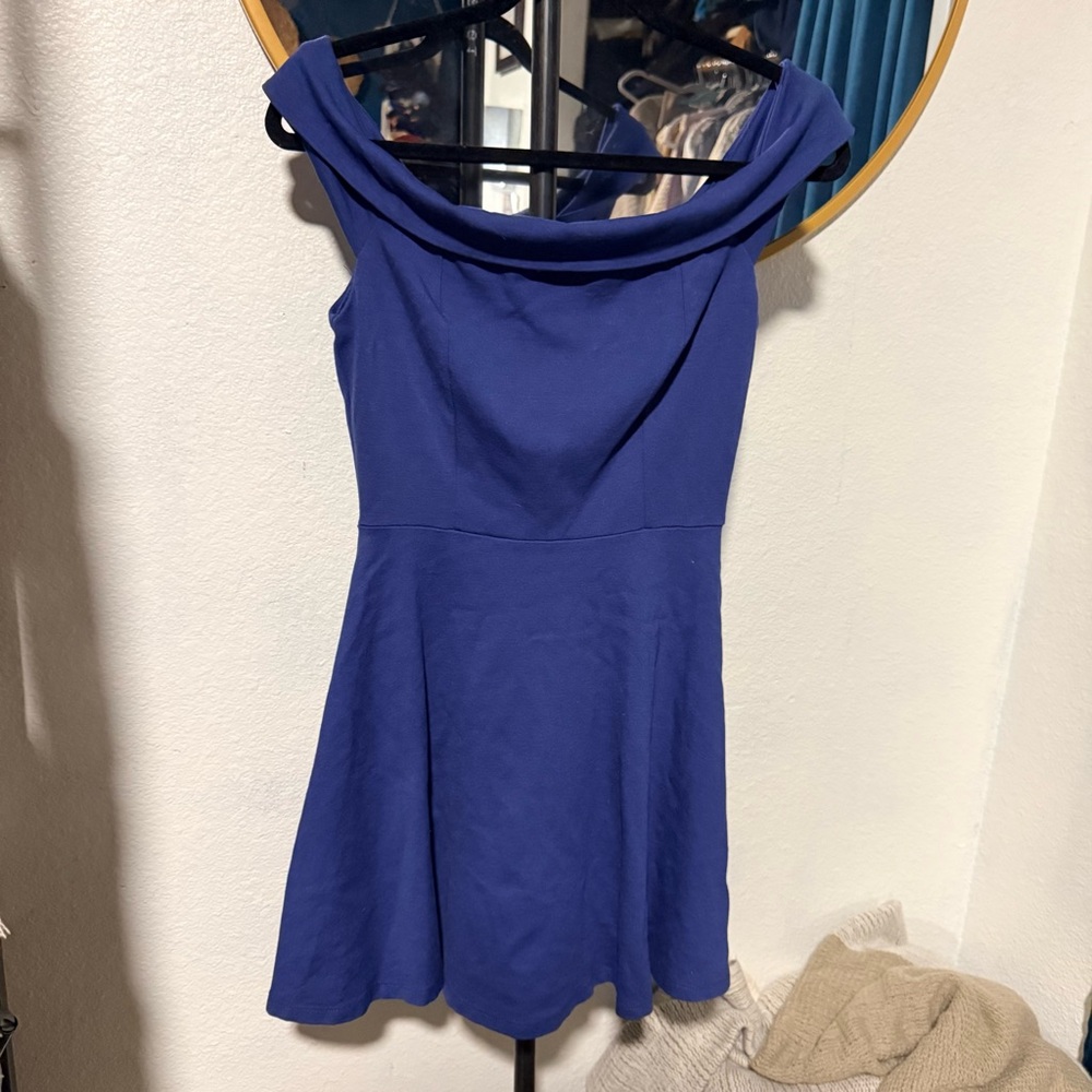 Lulu's Strapless Royal Blue Dress